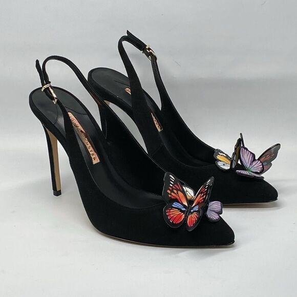 Sophia Webster Vanessa Butterfly Suede Slingback Pump size 41 - Picture 2 of 13